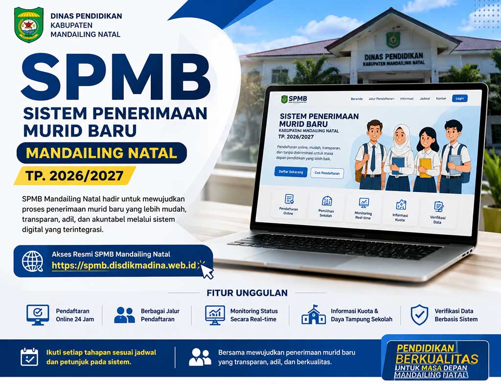 SPMB Mandailing Natal TP. 2026/2027 Resmi Diluncurkan!